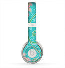 The Pink & Teal Paisley Design Skin for the Beats by Dre Solo 2 Headphones