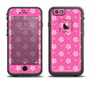 The Pink & Tiny White Floral Pattern Apple iPhone 6/6s LifeProof Fre Case Skin Set