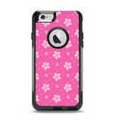 The Pink & Tiny White Floral Pattern Apple iPhone 6 Otterbox Commuter Case Skin Set