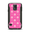 The Pink & Tiny White Floral Pattern Samsung Galaxy S5 Otterbox Commuter Case Skin Set