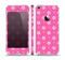 The Pink & Tiny White Floral Pattern Skin Set for the Apple iPhone 5