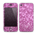 The Pink Unfocused Glimmer Skin for the Apple iPhone 4-4s