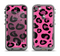The Pink Vector Cheetah Print Apple iPhone 5c LifeProof Fre Case Skin Set