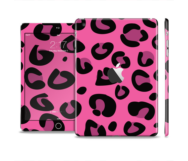 The Pink Vector Cheetah Print Skin Set for the Apple iPad Mini 4
