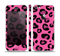 The Pink Vector Cheetah Print Skin Set for the Apple iPhone 5