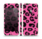 The Pink Vector Cheetah Print Skin Set for the Apple iPhone 5s