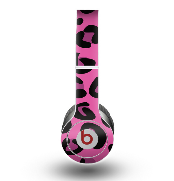 The Pink Vector Cheetah Print Skin for the Beats by Dre Original Solo-Solo HD Headphones