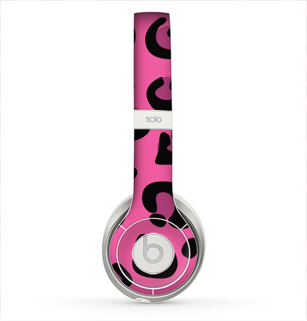 The Pink Vector Cheetah Print Skin for the Beats by Dre Solo 2 Headphones