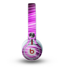 The Pink Vector Swirly HD Strands Skin for the Beats by Dre Mixr Headphones