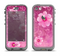 The Pink Vintage Flowers with Swirls Apple iPhone 5c LifeProof Nuud Case Skin Set