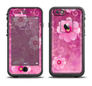 The Pink Vintage Flowers with Swirls Apple iPhone 6/6s LifeProof Fre Case Skin Set