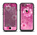 The Pink Vintage Flowers with Swirls Apple iPhone 6/6s Plus LifeProof Fre Case Skin Set