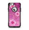 The Pink Vintage Flowers with Swirls Apple iPhone 6 Otterbox Commuter Case Skin Set