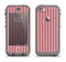 The Pink Vintage Stripe Pattern v7 Apple iPhone 5c LifeProof Nuud Case Skin Set