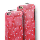 The Pink WAtercolor Grunge with Polka Dots iPhone 6/6s or 6/6s Plus 2-Piece Hybrid INK-Fuzed Case