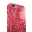 The Pink WAtercolor Grunge with Polka Dots iPhone 6/6s or 6/6s Plus 2-Piece Hybrid INK-Fuzed Case