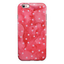 The Pink WAtercolor Grunge with Polka Dots iPhone 6/6s or 6/6s Plus 2-Piece Hybrid INK-Fuzed Case