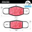 The Pink WAtercolor Grunge with Polka Dots - Made in USA Mouth Cover Unisex Anti-Dust Cotton Blend Reusable & Washable Face Mask with Adjustable Sizing for Adult or Child