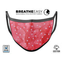 The Pink WAtercolor Grunge with Polka Dots - Made in USA Mouth Cover Unisex Anti-Dust Cotton Blend Reusable & Washable Face Mask with Adjustable Sizing for Adult or Child