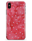 The Pink WAtercolor Grunge with Polka Dots - iPhone X Clipit Case