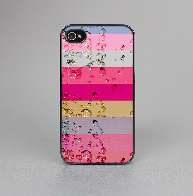 The Pink Water Stripes Skin-Sert for the Apple iPhone 4-4s Skin-Sert Case