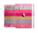 The Pink Water Stripes Full Body Skin Set for the Apple iPad Mini 3
