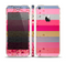 The Pink Water Stripes Skin Set for the Apple iPhone 5s