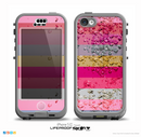 The Pink Water Stripes Skin for the iPhone 5c nüüd LifeProof Case