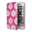 The Pink Watercolor Grunge Surface with White Floral Pattern iPhone 6/6s or 6/6s Plus 2-Piece Hybrid INK-Fuzed Case