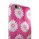 The Pink Watercolor Grunge Surface with White Floral Pattern iPhone 6/6s or 6/6s Plus 2-Piece Hybrid INK-Fuzed Case