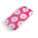 The Pink Watercolor Grunge Surface with White Floral Pattern iPhone 6/6s or 6/6s Plus 2-Piece Hybrid INK-Fuzed Case