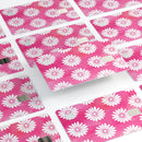 The Pink Watercolor Grunge Surface with White Floral Pattern - Premium Protective Decal Skin-Kit for the Apple Credit Card