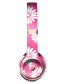 The Pink Watercolor Grunge Surface with White Floral Pattern Full-Body Skin Kit for the Beats by Dre Solo 3 Wireless Headphones