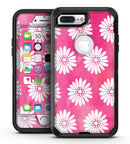The Pink Watercolor Grunge Surface with White Floral Pattern - iPhone 7 Plus/8 Plus OtterBox Case & Skin Kits