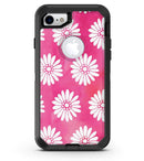 The Pink Watercolor Grunge Surface with White Floral Pattern - iPhone 7 or 8 OtterBox Case & Skin Kits