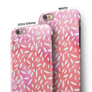 The Pink Watercolor Grunge with Flower Pedals iPhone 6/6s or 6/6s Plus 2-Piece Hybrid INK-Fuzed Case