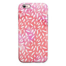 The Pink Watercolor Grunge with Flower Pedals iPhone 6/6s or 6/6s Plus 2-Piece Hybrid INK-Fuzed Case