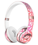 The Pink Watercolor Grunge with Flower Pedals Full-Body Skin Kit for the Beats by Dre Solo 3 Wireless Headphones