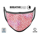 The Pink Watercolor Grunge with Flower Pedals - Made in USA Mouth Cover Unisex Anti-Dust Cotton Blend Reusable & Washable Face Mask with Adjustable Sizing for Adult or Child