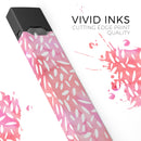 The Pink Watercolor Grunge with Flower Pedals - Premium Decal Protective Skin-Wrap Sticker compatible with the Juul Labs vaping device