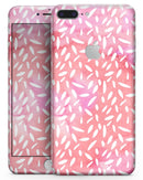 The Pink Watercolor Grunge with Flower Pedals - Skin-kit for the iPhone 8 or 8 Plus