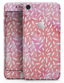 The Pink Watercolor Grunge with Flower Pedals - Skin-kit for the iPhone 8 or 8 Plus