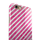 The Pink Watercolor Grunge with Slanted Stripes iPhone 6/6s or 6/6s Plus 2-Piece Hybrid INK-Fuzed Case