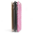 The Pink Watercolor Grunge with Slanted Stripes iPhone 6/6s or 6/6s Plus 2-Piece Hybrid INK-Fuzed Case