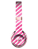 The Pink Watercolor Grunge with Slanted Stripes Full-Body Skin Kit for the Beats by Dre Solo 3 Wireless Headphones