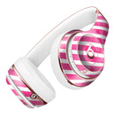 The Pink Watercolor Grunge with Slanted Stripes Full-Body Skin Kit for the Beats by Dre Solo 3 Wireless Headphones