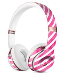 The Pink Watercolor Grunge with Slanted Stripes Full-Body Skin Kit for the Beats by Dre Solo 3 Wireless Headphones