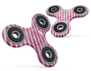The Pink Watercolor Grunge with Slanted Stripes Full-Body Fidget Spinner Skin-Kit