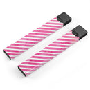 The Pink Watercolor Grunge with Slanted Stripes - Premium Decal Protective Skin-Wrap Sticker compatible with the Juul Labs vaping device