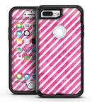 The Pink Watercolor Grunge with Slanted Stripes - iPhone 7 Plus/8 Plus OtterBox Case & Skin Kits